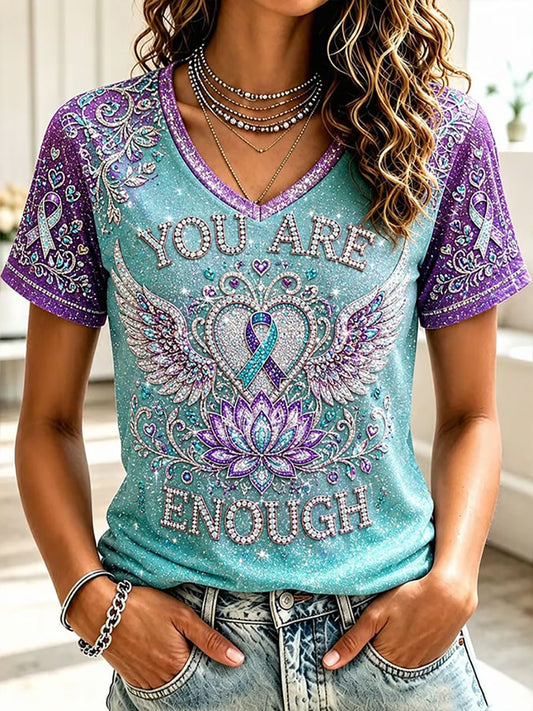 Women's Suicide Prevention Awareness Print T-shirt