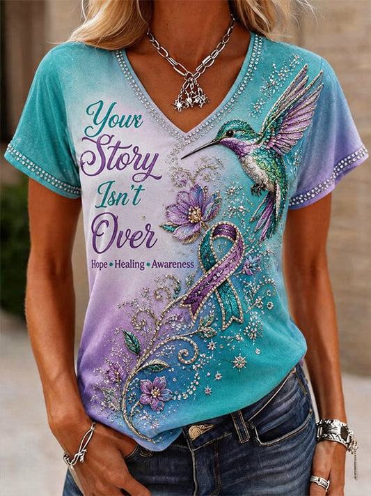 Women's Suicide Prevention Awareness Print T-shirt