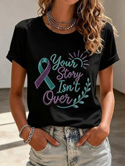 Women's Suicide Prevention Awareness Print T-shirt