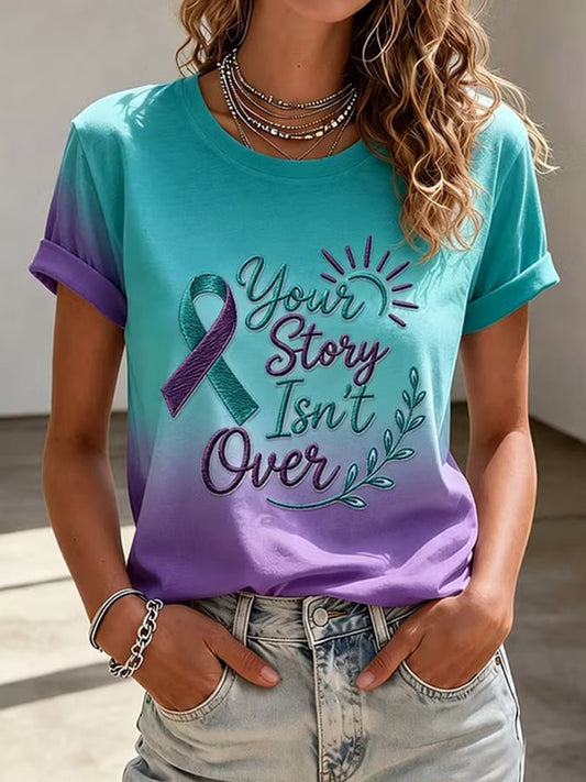Women's Suicide Prevention Awareness Print T-shirt