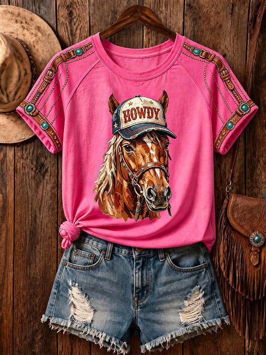 Women's Western Horse Casual T-Shirts