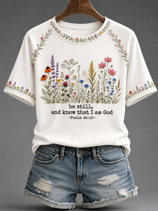 Women’s 'Be Still And Know' Printed Casual T-Shirt