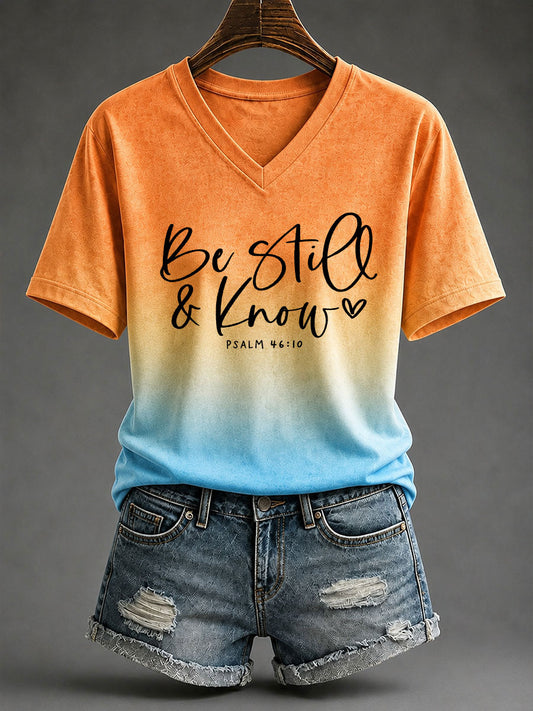Women’s 'Be Still And Know' Printed Casual T-Shirt