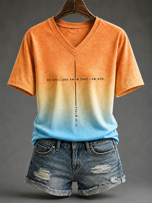Women’s 'Be Still And Know' Printed Casual T-Shirt