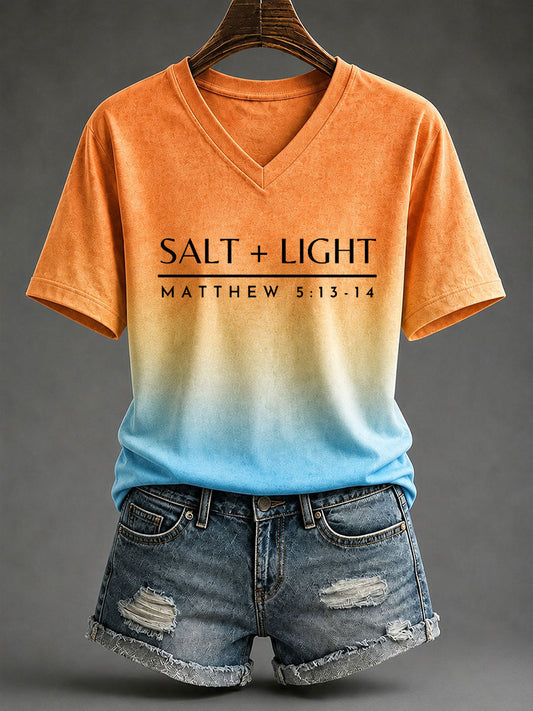 Women's Salt and Light Printed Casual T-Shirt