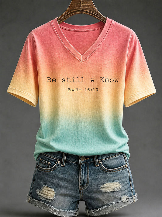 Women’s 'Be Still And Know' Printed Casual T-Shirt