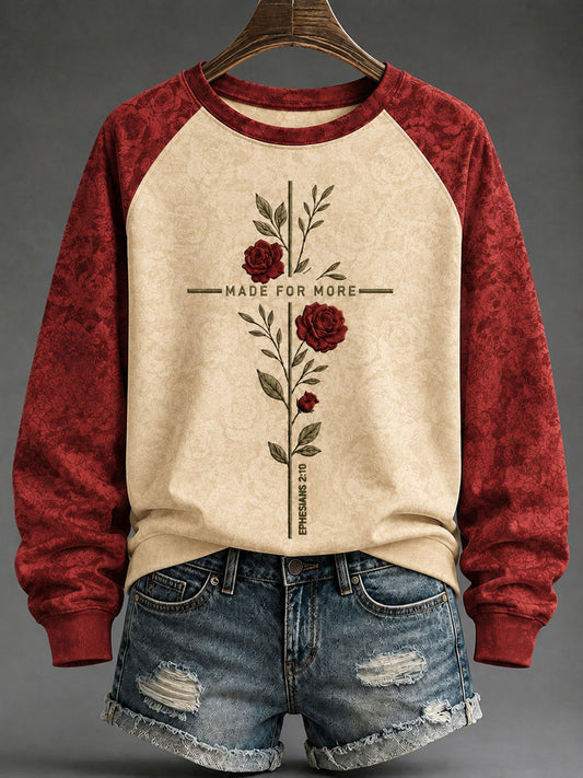 Women's Made For More Printed Casual Sweatshirt