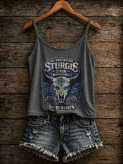 Women's Motorcycle Rally Printed Vest Top