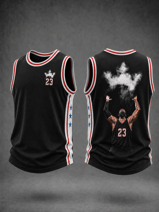 Men's Basketball Fan Graphic Basketball Lovers Casual Tank Top