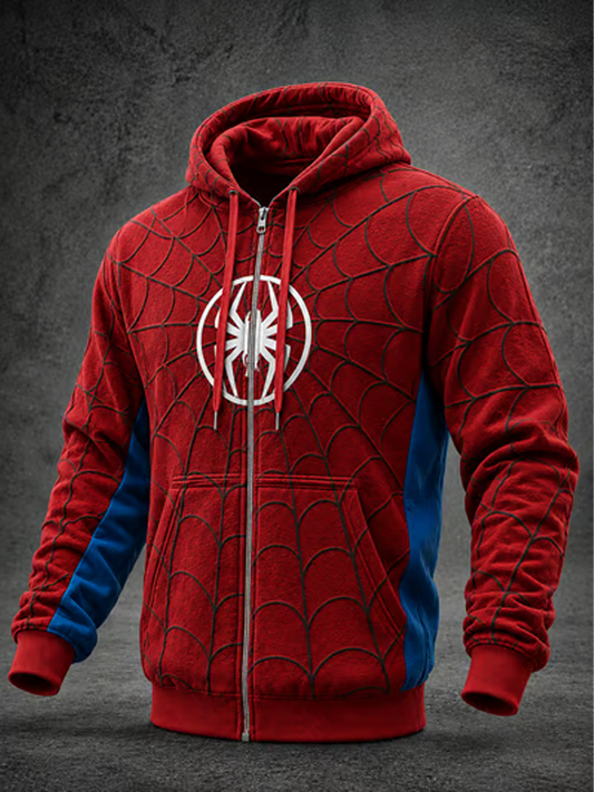 Men's Spider-Man Movies hooded pocket sweater
