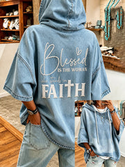 Women’s Blessed Is The Woman Who Stands In Faith Hoodie