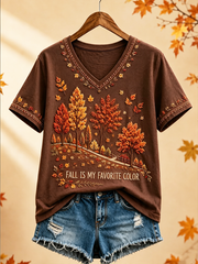 Women's Fall Is My Favorite Color short-sleeved T-shirt