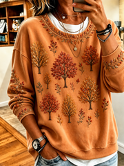 Women's Fall Printed Regular Sweatshirt