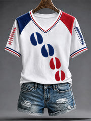 Women's Football Lover Bulls BUF Art Printed T-Shirt