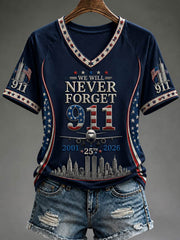 Women's V-neck off-shoulder short-sleeved T-shirt