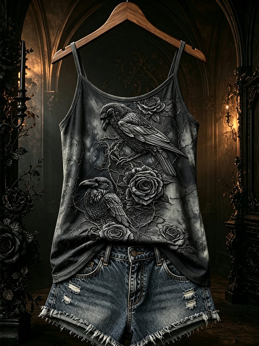 Women's Gothic pattern printed casual vest