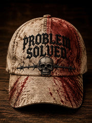 "Problem Solved"Halloween Bloody Gothic Fun Casual Unisex Hat