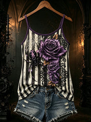 Women's dark Gothic print casual vest