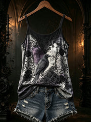 Women's Gothic pattern printed casual vest