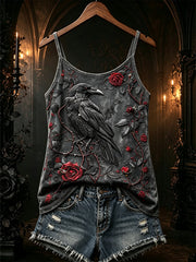 Women's Gothic pattern printed casual vest