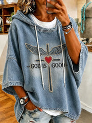Women’s 'GOD IS GOOD' Printed Casual Hoodie