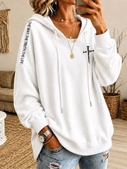 Women's The Way The Truth The Life Printed Casual Hoodie