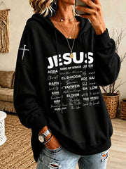 Women’s King Of Kings Printed Casual Hoodie