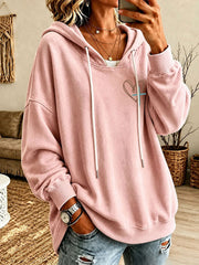 Women's 'Jesus Has My Back' Printed Casual Hoodie
