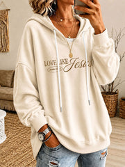 Women’s 'Love Like Jesus' Printed Casual Hoodie