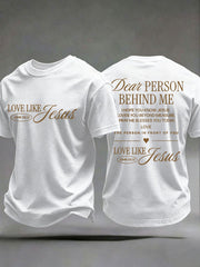 Men's 'Love like Jesus' Printed Casual T-Shirt