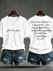 Women's 'Love like Jesus' Printed Casual T-Shirt