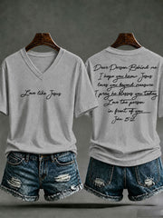 Women's 'Love like Jesus' Printed Casual T-Shirt