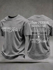 Men's 'Love like Jesus' Printed Casual T-Shirt