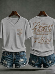 Women's 'Love like Jesus' Printed Casual T-Shirt