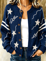 Women's Football Gameday Gift For Football Fans Casual Cardigan