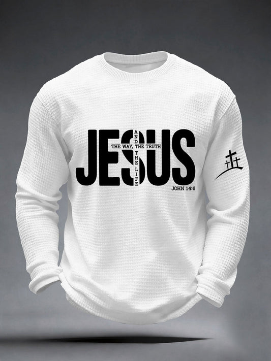 Men's Jesus The Way The Truth And The Life Waffle Top