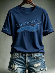Women's Lake Ontario Printed Casual T-Shirt