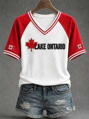 Women's Lake Ontario Printed Casual T-Shirt