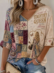 Women's Country Music Lover We Will Always Love U 925 Printed T-Shirt
