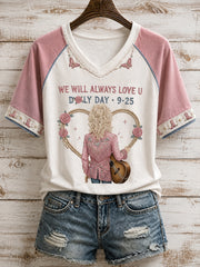 Women's Country Music Lover We Will Always Love U 925 Printed T-Shirt