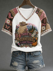 Women's 'She's From Tennessee I Can Tell' Printed Casual T-Shirt