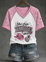 Women's 'She's From Tennessee I Can Tell' Printed Casual T-Shirt