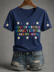 Women's FDT Gulf Of Mexico Kennedy Center Lake Ontario V-Neck Tee