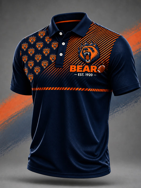 Men's Football Gameday Gift For Football Fans Casual Polo Shirt