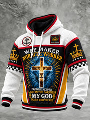 Men's Christian Waymaker Miracle Worker Promise Keeper Casual Hoodie
