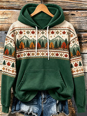 Women's Autumn Landscape Pattern Design Leisure Hoodie