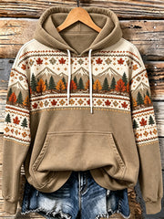 Women's Autumn Landscape Pattern Design Leisure Hoodie