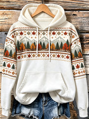 Women's Autumn Landscape Pattern Design Leisure Hoodie