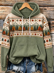 Women's Autumn Landscape Pattern Design Leisure Hoodie
