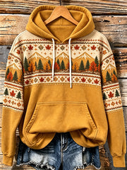 Women's Autumn Landscape Pattern Design Leisure Hoodie